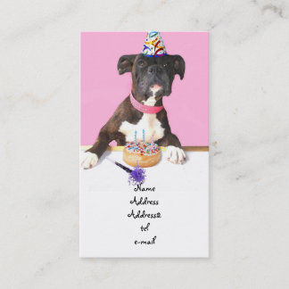 Tarjeta de visita del perro del boxeador de la