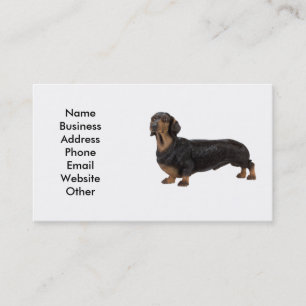 Tarjeta de visita del perro del Dachshund