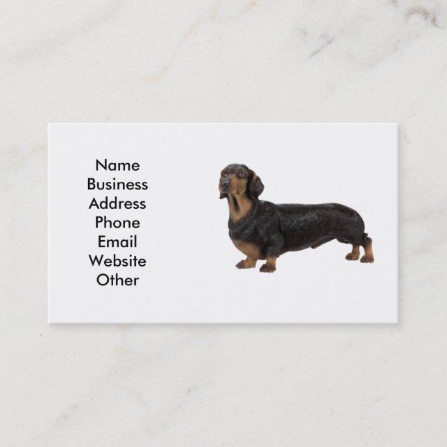 Tarjeta de visita del perro del Dachshund (Anverso)