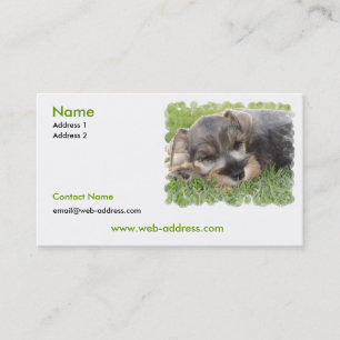 Tarjeta de visita del perro del Schnauzer