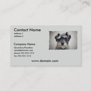 Tarjeta de visita del perro del Schnauzer