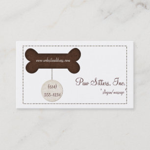 Tarjeta de visita del perro:: Hueso de perro de