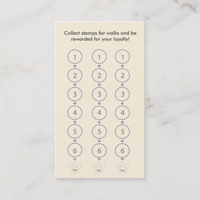 Tarjeta de visita del perro que camina (Anverso)