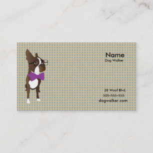 Tarjeta de visita del perro que camina