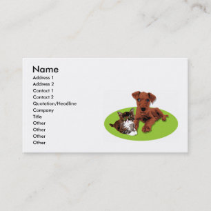 Tarjeta de visita del perro y del gato