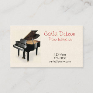 Tarjeta de visita del piano