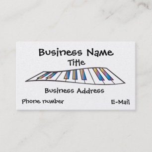 Tarjeta de visita del piano
