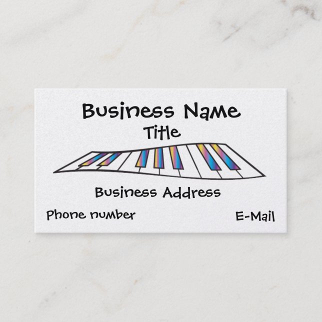 Tarjeta de visita del piano (Anverso)