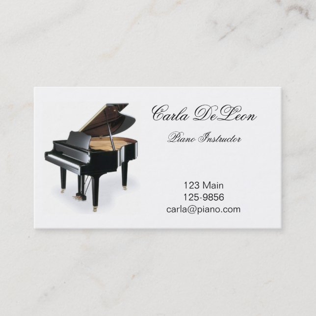 Tarjeta de visita del piano (Anverso)