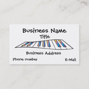 Tarjeta de visita del piano
