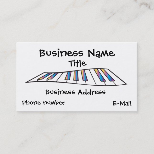 Tarjeta de visita del piano (Anverso)