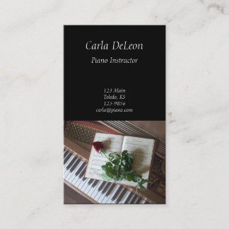 Tarjeta de visita del piano