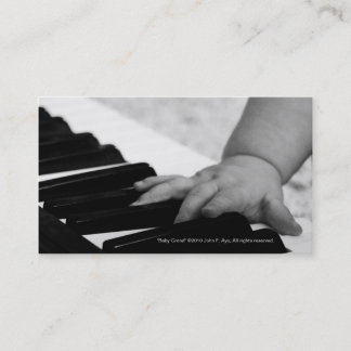 Tarjeta de visita del piano de media cola