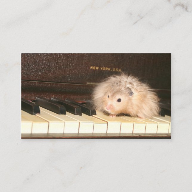 Tarjeta de visita del piano del hámster (Anverso)