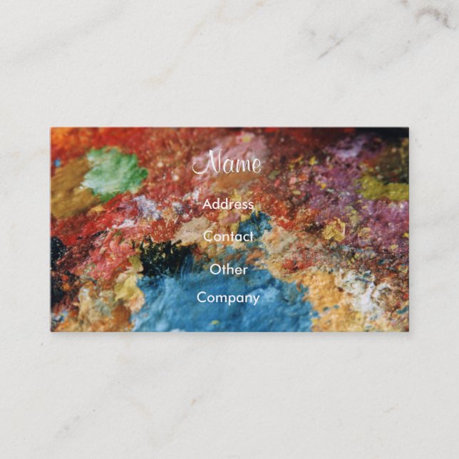 Tarjeta de visita del pintor I - personalizable (Anverso)