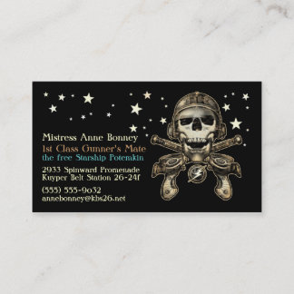 Tarjeta de visita del pirata 1 del espacio