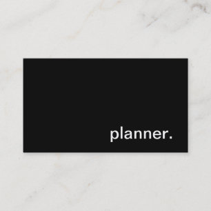 Tarjeta de visita del planificador