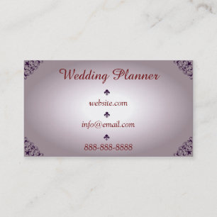 Tarjeta de visita del planificador de eventos