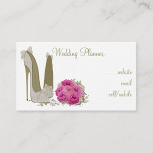 Tarjeta de visita del planificador de la boda
