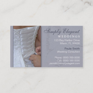 Tarjeta de visita del planificador de la boda