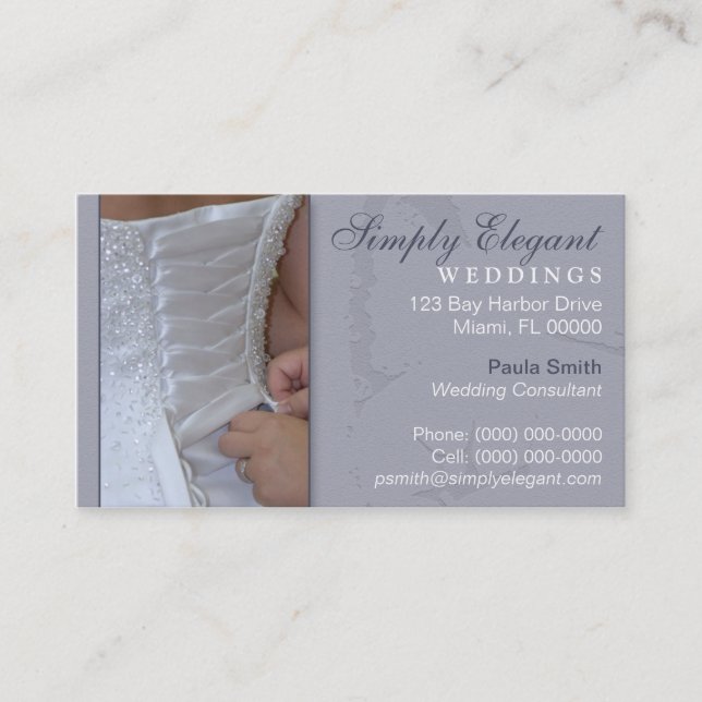 Tarjeta de visita del planificador de la boda (Anverso)