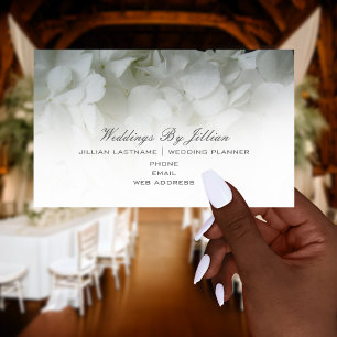 Tarjeta de visita del planificador de la boda -