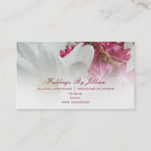 Tarjeta de visita del planificador de la boda