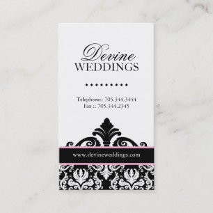 Tarjeta de visita del planificador de la boda
