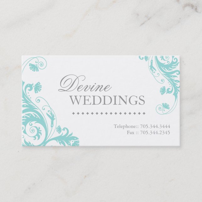 Tarjeta de visita del planificador de la boda (Anverso)