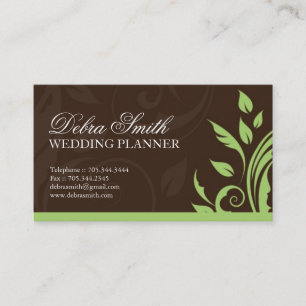 Tarjeta de visita del planificador de la boda