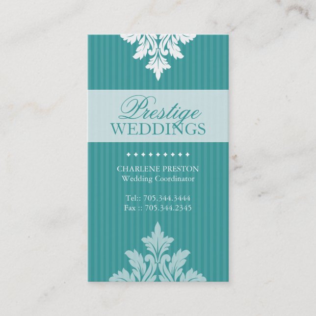 TARJETA DE VISITA DEL PLANIFICADOR DE LA BODA (Anverso)