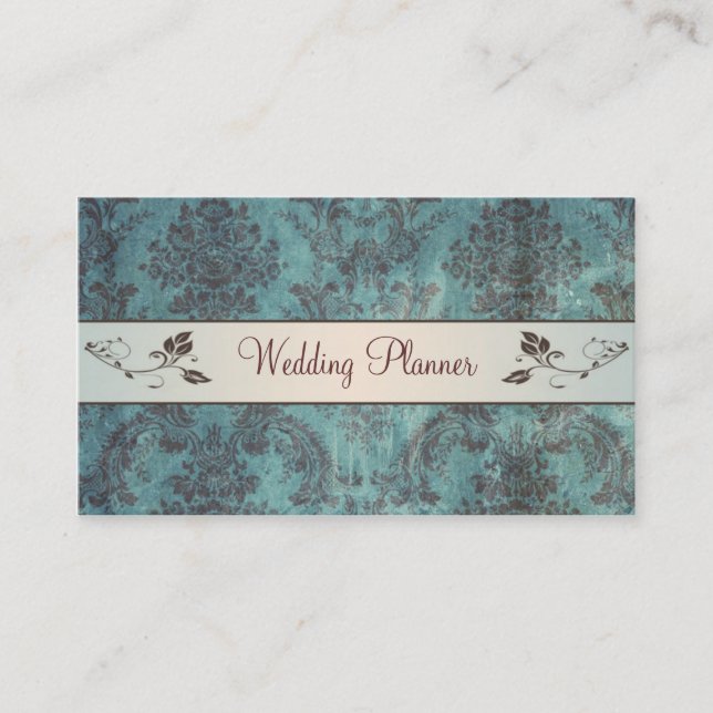 Tarjeta de visita del planificador de la boda del (Anverso)