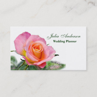 Tarjeta de visita del planificador de la boda del