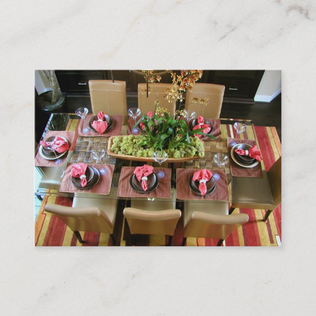 Tarjeta de visita del planificador del fiesta (Anverso)