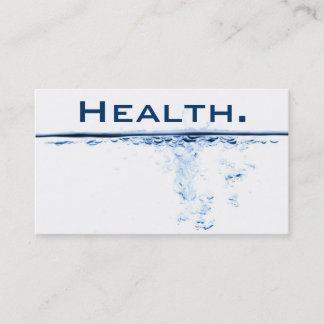 Tarjeta de visita del profesional de salud H2O