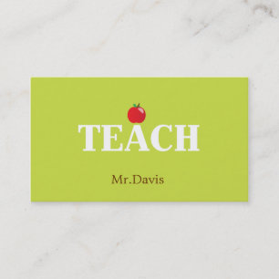 Tarjeta de visita del profesor