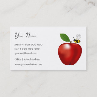 Tarjeta de visita del profesor