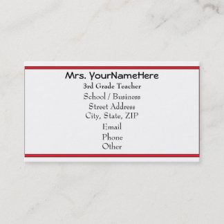 Tarjeta de visita del profesor de Apple