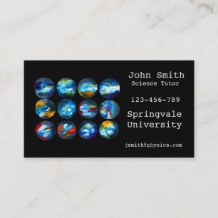 Tarjeta de visita del profesor de ciencias