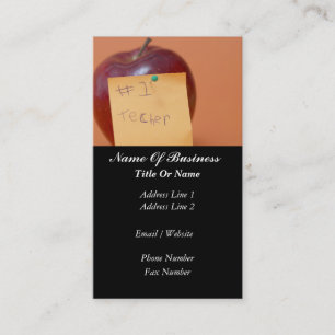 Tarjeta de visita del profesor de escuela