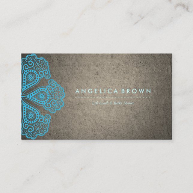 Tarjeta de visita del profesor de la meditación y (Anverso)