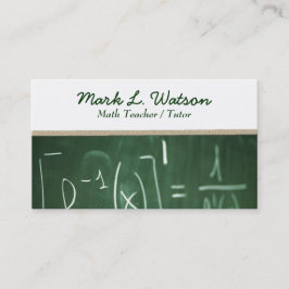 Tarjeta de visita del profesor de matemáticas
