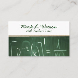 Tarjeta de visita del profesor de matemáticas