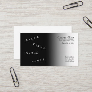 Tarjeta de visita del profesor de matemáticas