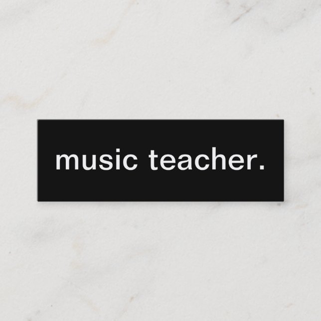 Tarjeta de visita del profesor de música (Anverso)