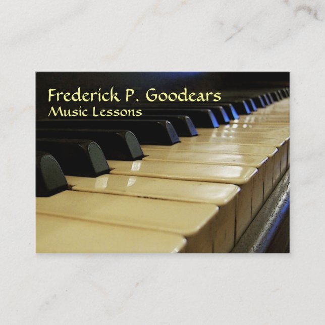Tarjeta de visita del profesor de música (Anverso)