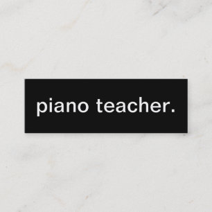 Tarjeta de visita del profesor de piano