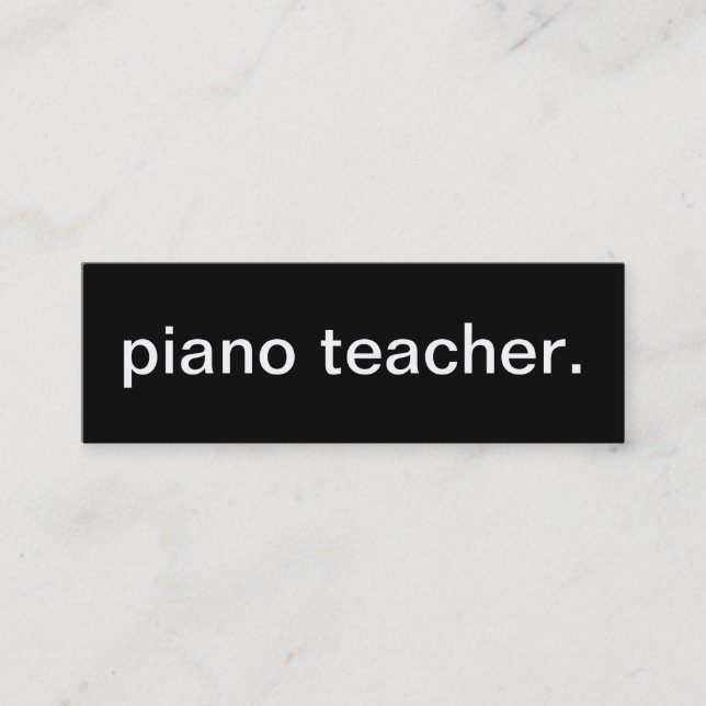 Tarjeta de visita del profesor de piano (Anverso)