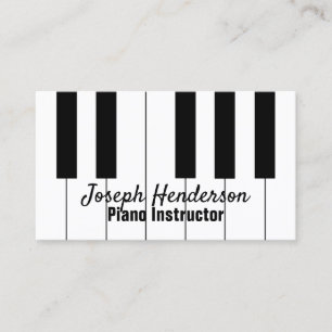 Tarjeta de visita del profesor de piano