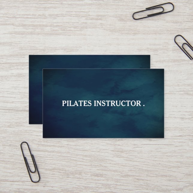 Tarjeta de visita del profesor de yoga Pilates (Anverso/Reverso In Situ)